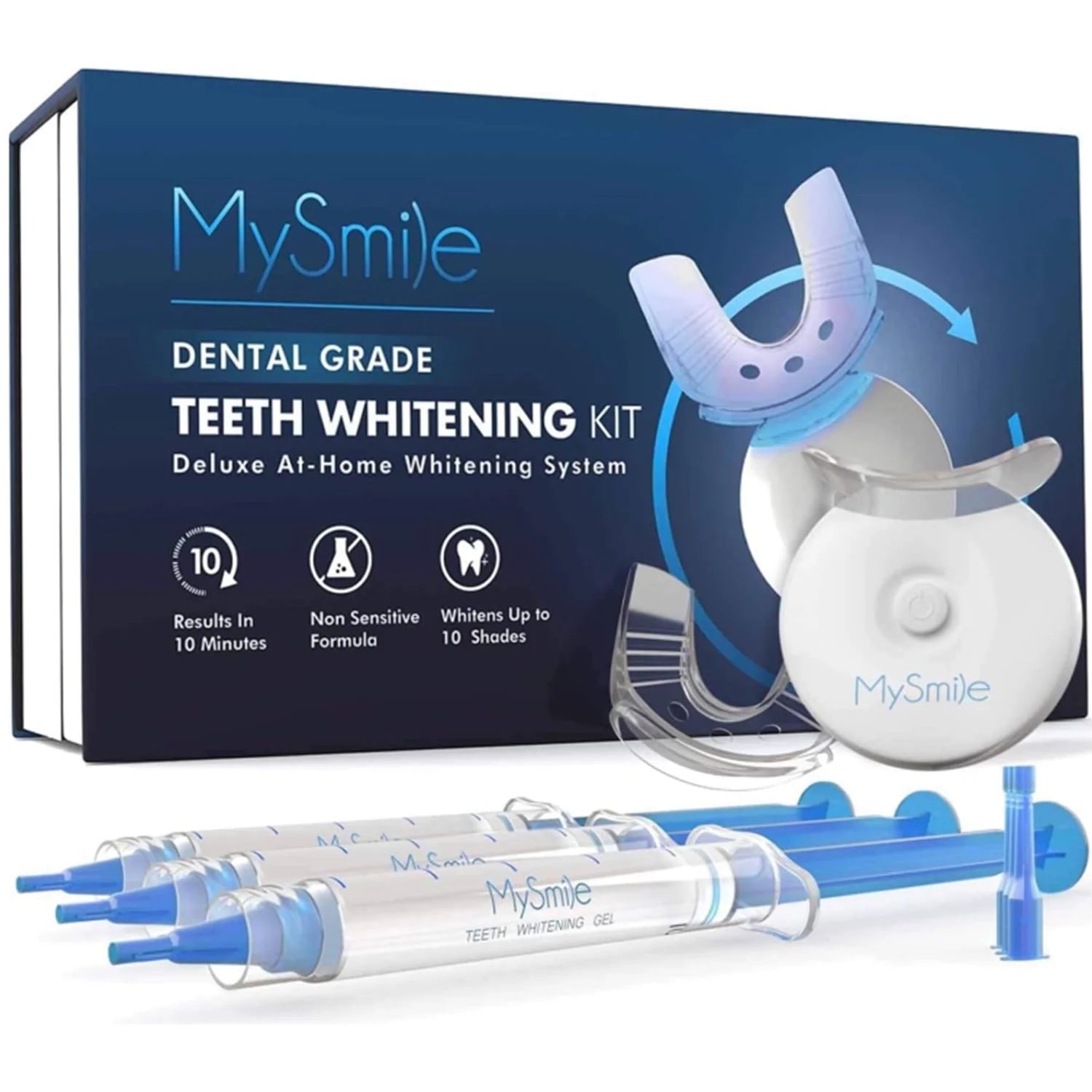 Teeth Whitening Kit with 5-LED Light & Tray, Non-Sensitive Teeth Whitening Gel,10 Min Remove 10 Years Stains,Tooth Whitener