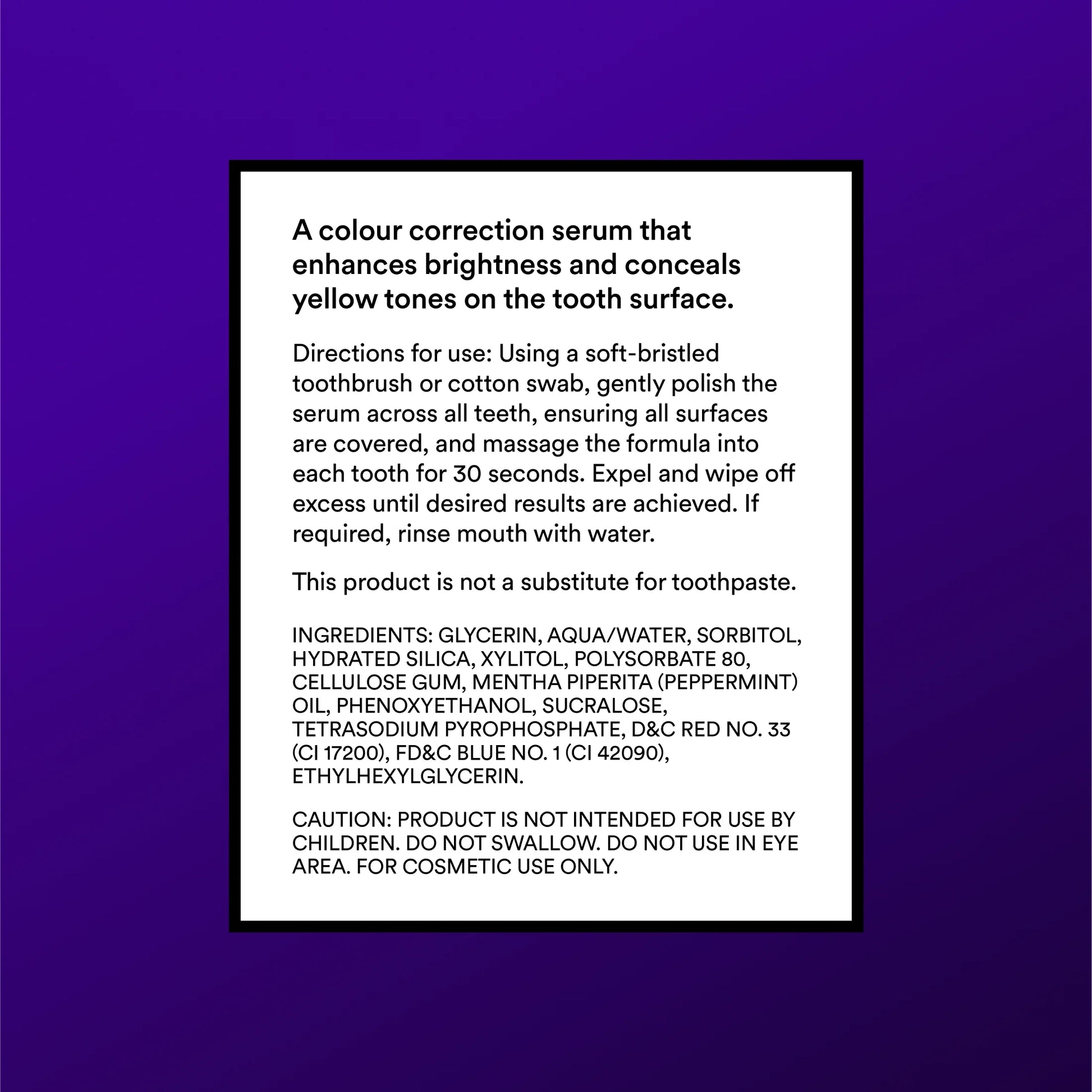 V34 Colour Corrector Serum, Teeth Whitening