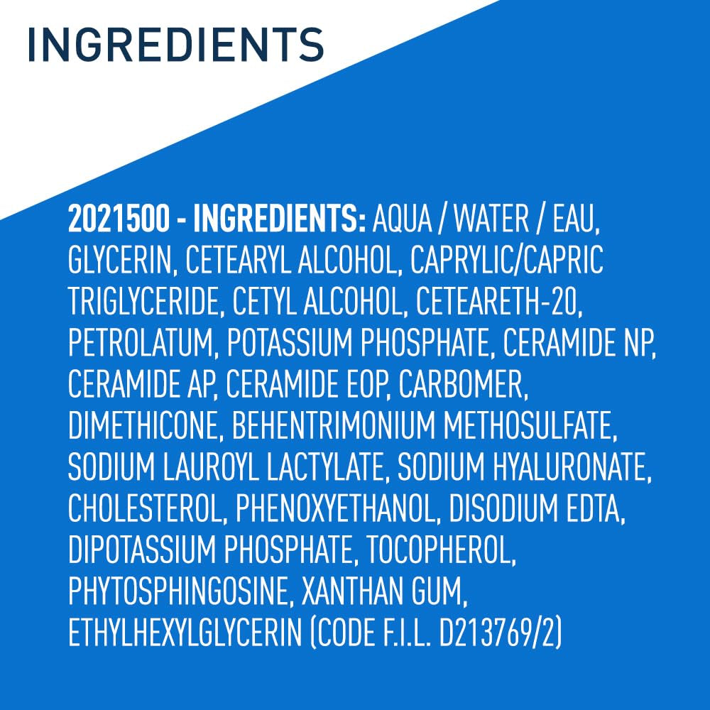 Cerave Moisturizing Cream | Hyaluronic Acid & Ceramides | Face & Body | 19 Oz