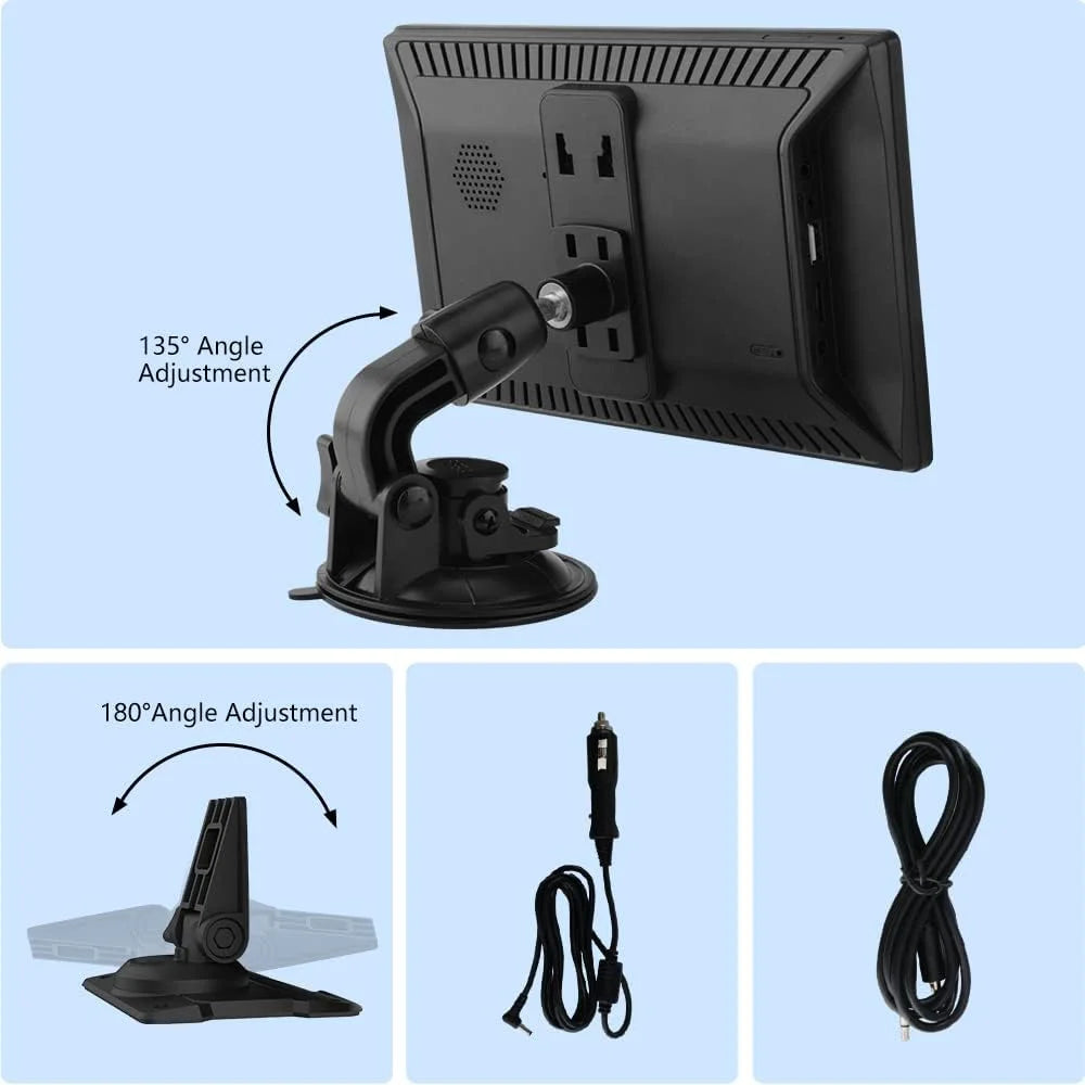 9 Inch Wireless Apple Carplay Android Auto Portable Car Stereo Radio Dash Mount Car Play Adapter Full HD Touch Screen