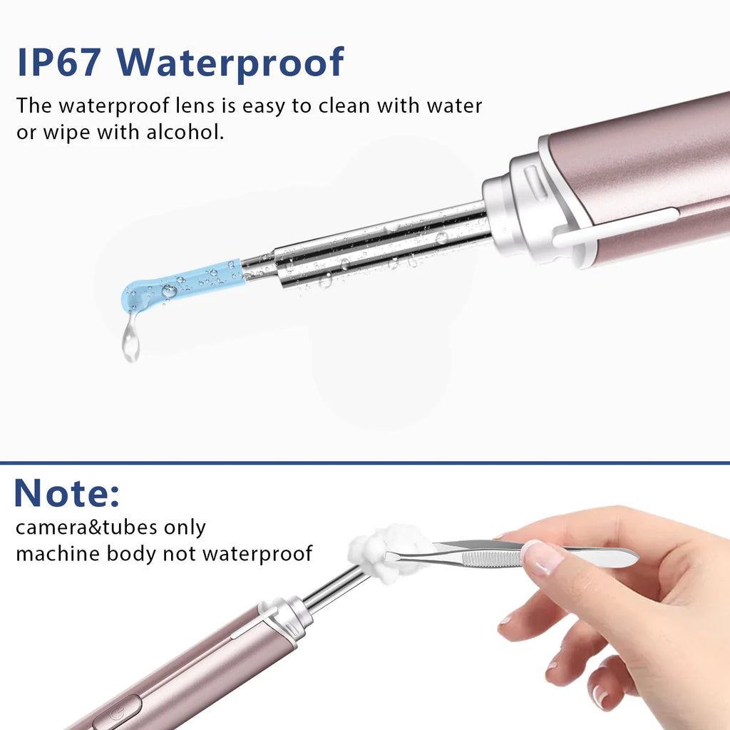 Otoscope Ear Wax Removal Kit with 1920P High Definiton Camera & 4 Types of Earwax Cleaning Earplug Kits - IP67 & 3.9Mm Ear Endoscope for Android, Ios, and Ipad