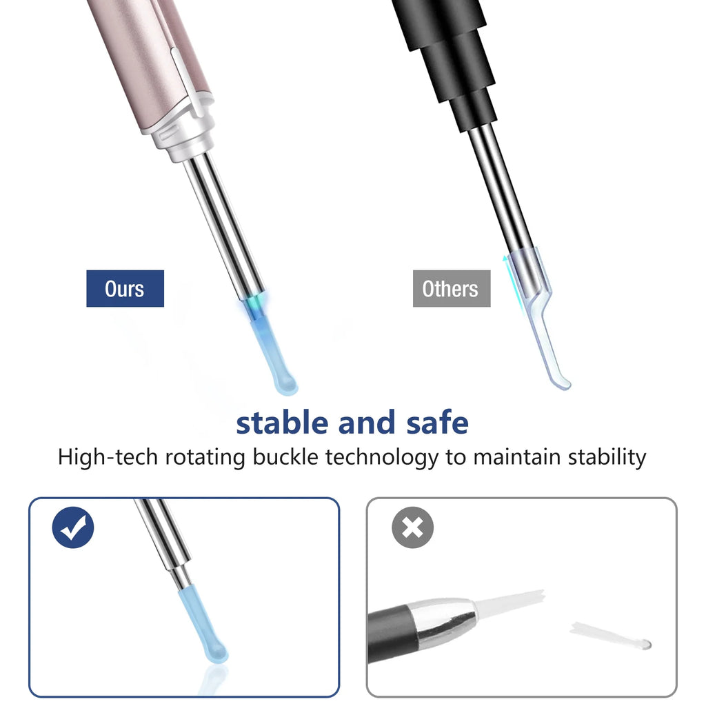 Otoscope Ear Wax Removal Kit with 1920P High Definiton Camera & 4 Types of Earwax Cleaning Earplug Kits - IP67 & 3.9Mm Ear Endoscope for Android, Ios, and Ipad