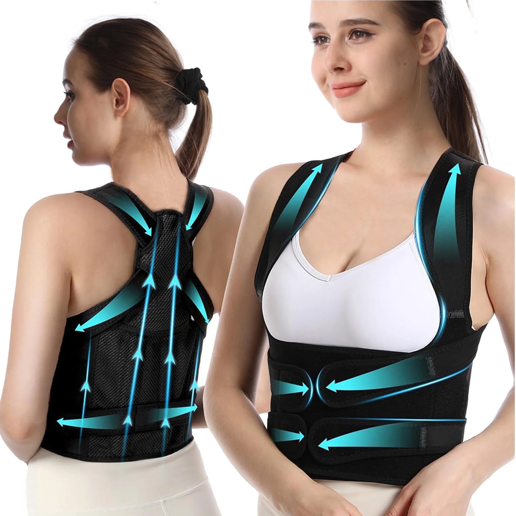 Adjustable Back Brace Posture Corrector for Men and Women, Small