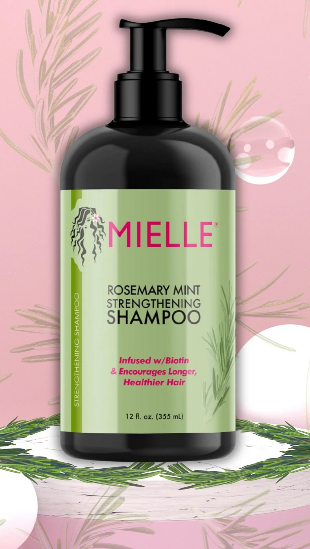 Rosemary Mint Strengthening Hair Oil and Shampoo