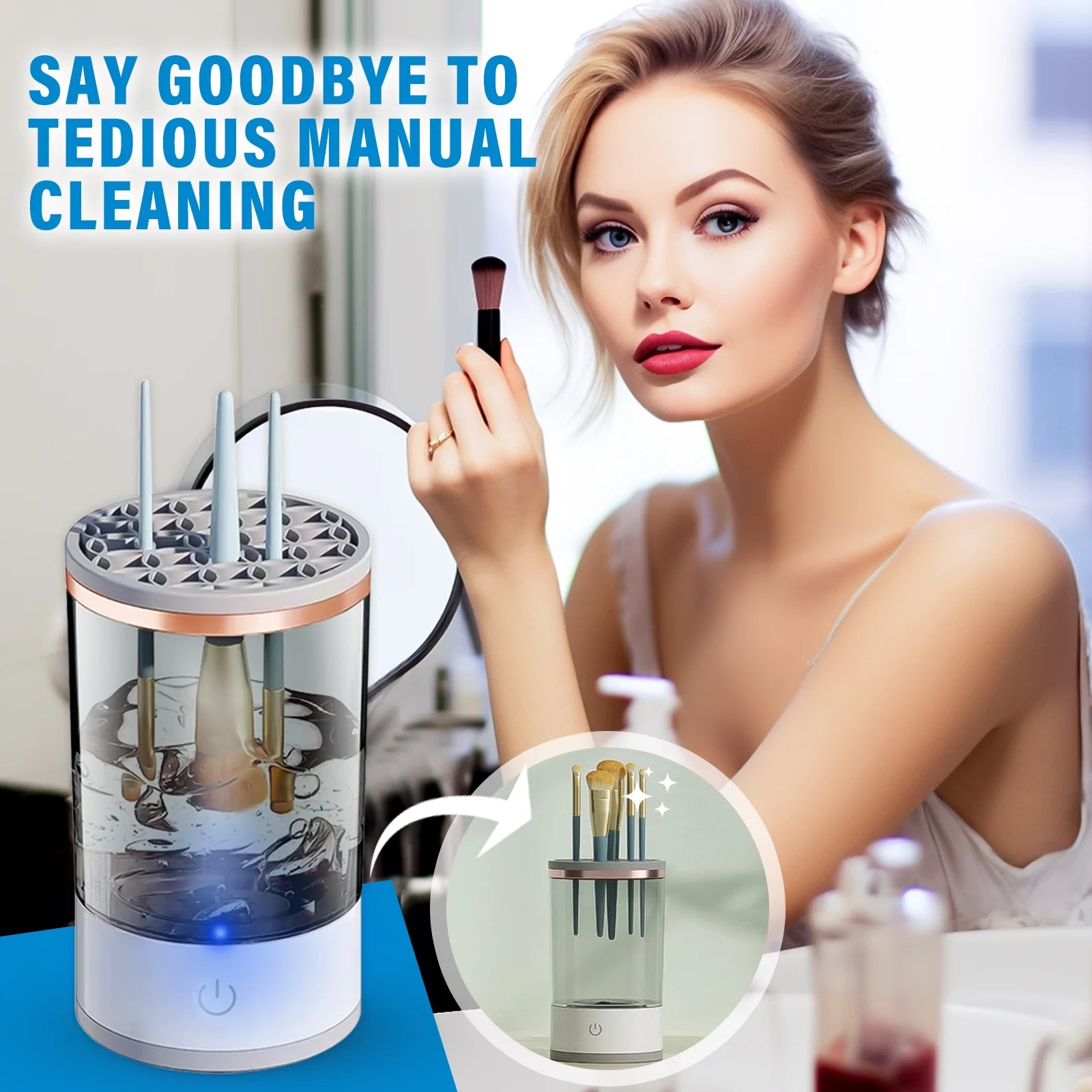 Electric Makeup Brush Cleaner, Fast Makeup Brush Cleaner Machine