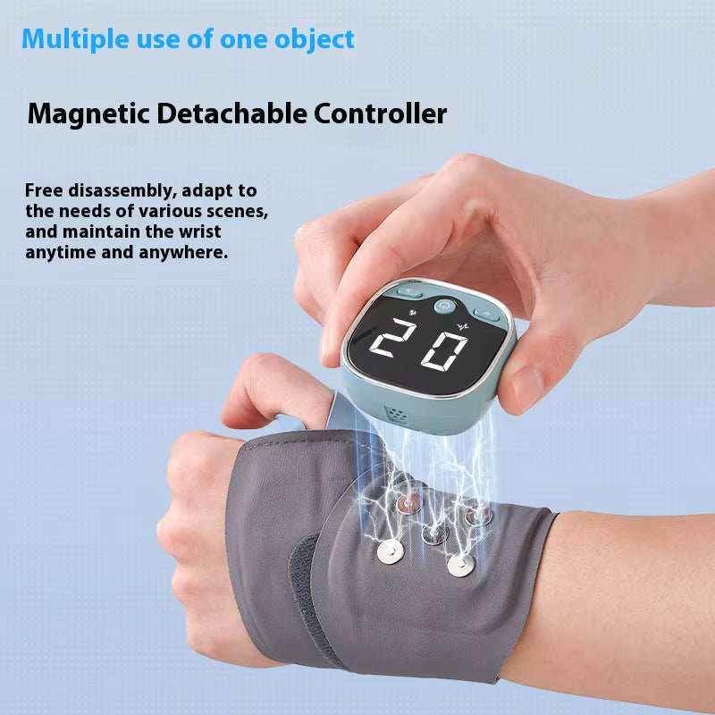 Electric Heating Wrist Massager 5 Levels Hot Compress 3 Levels Vibration Massage Wrist Guard Band Carpal Tunnel
