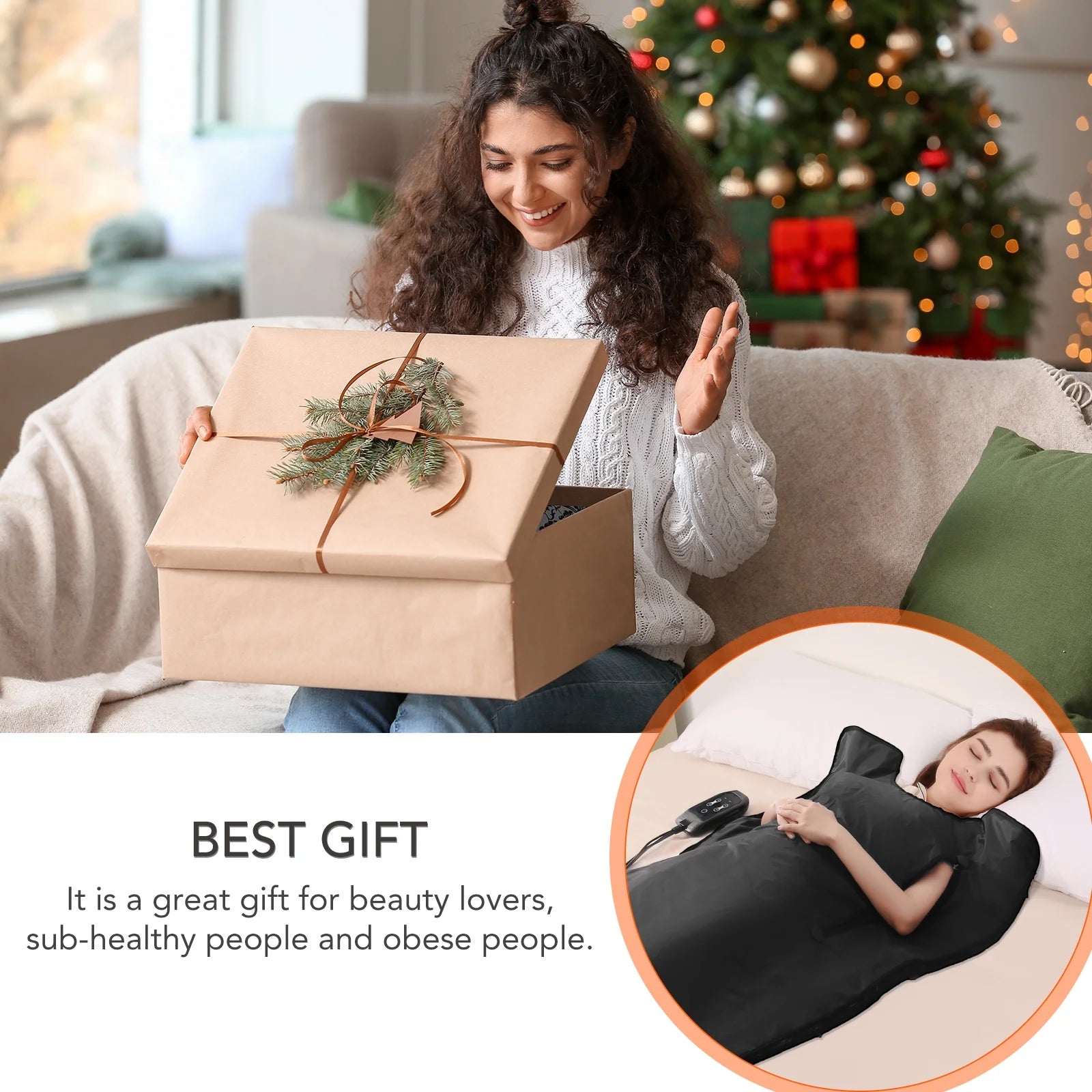 Portable Infrared Sauna Blanket, 6 Ft X 2.6 Ft, 86-158℉, Remote Control