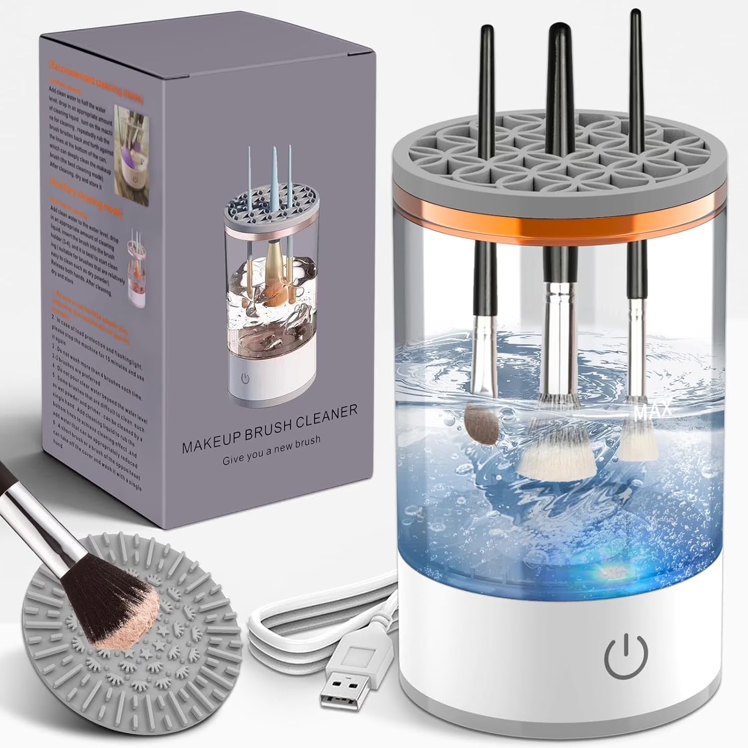 Electric Makeup Brush Cleaner, Fast Makeup Brush Cleaner Machine