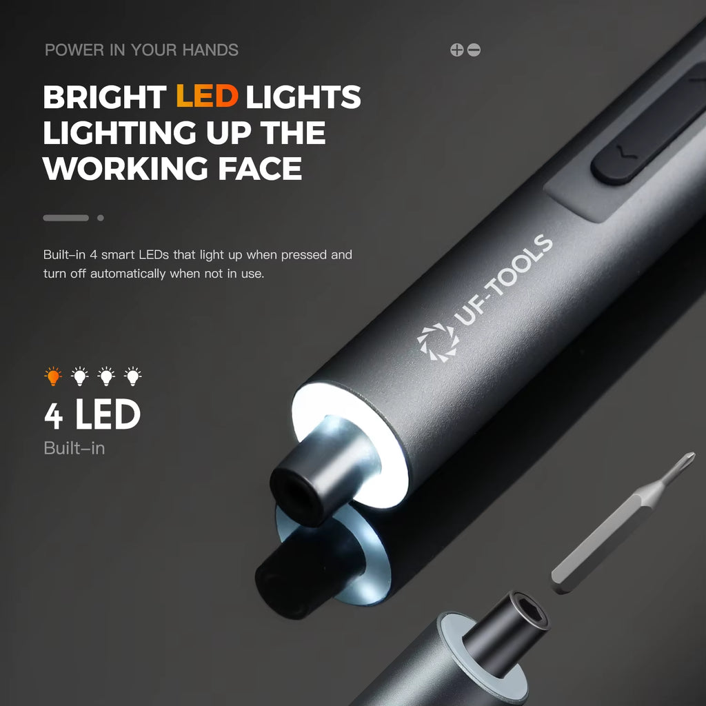 3.7V Mini Electric Screwdriver, Precision Screwdriver Set, 50-In-1 Magnetic Bits, Magnetic Storage