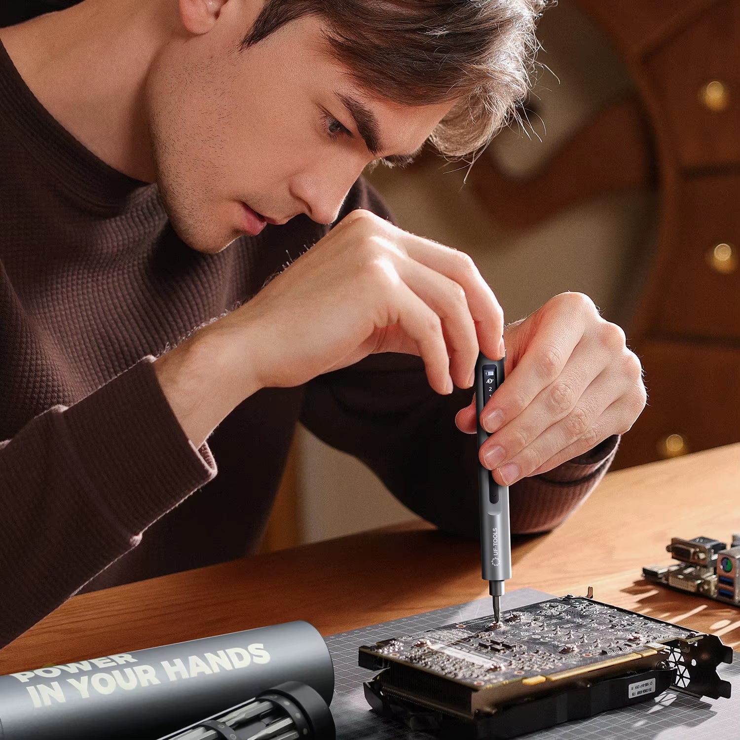 3.7V Mini Electric Screwdriver, Precision Screwdriver Set, 50-In-1 Magnetic Bits, Magnetic Storage