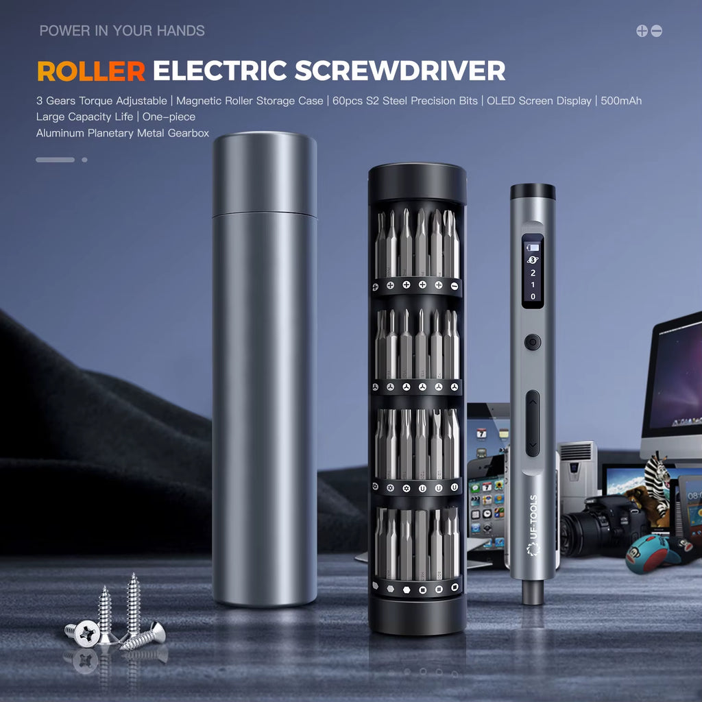 3.7V Mini Electric Screwdriver, Precision Screwdriver Set, 50-In-1 Magnetic Bits, Magnetic Storage