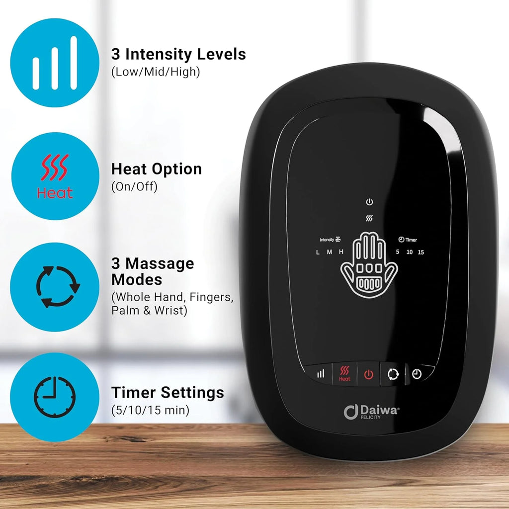 ACU PALM PRO Cordless Electric Hand Massager with Compression & Heat for Arthritis, Pain Relief, Carpal Tunnel, and Finger Numbness - HSA/FSA Eligible