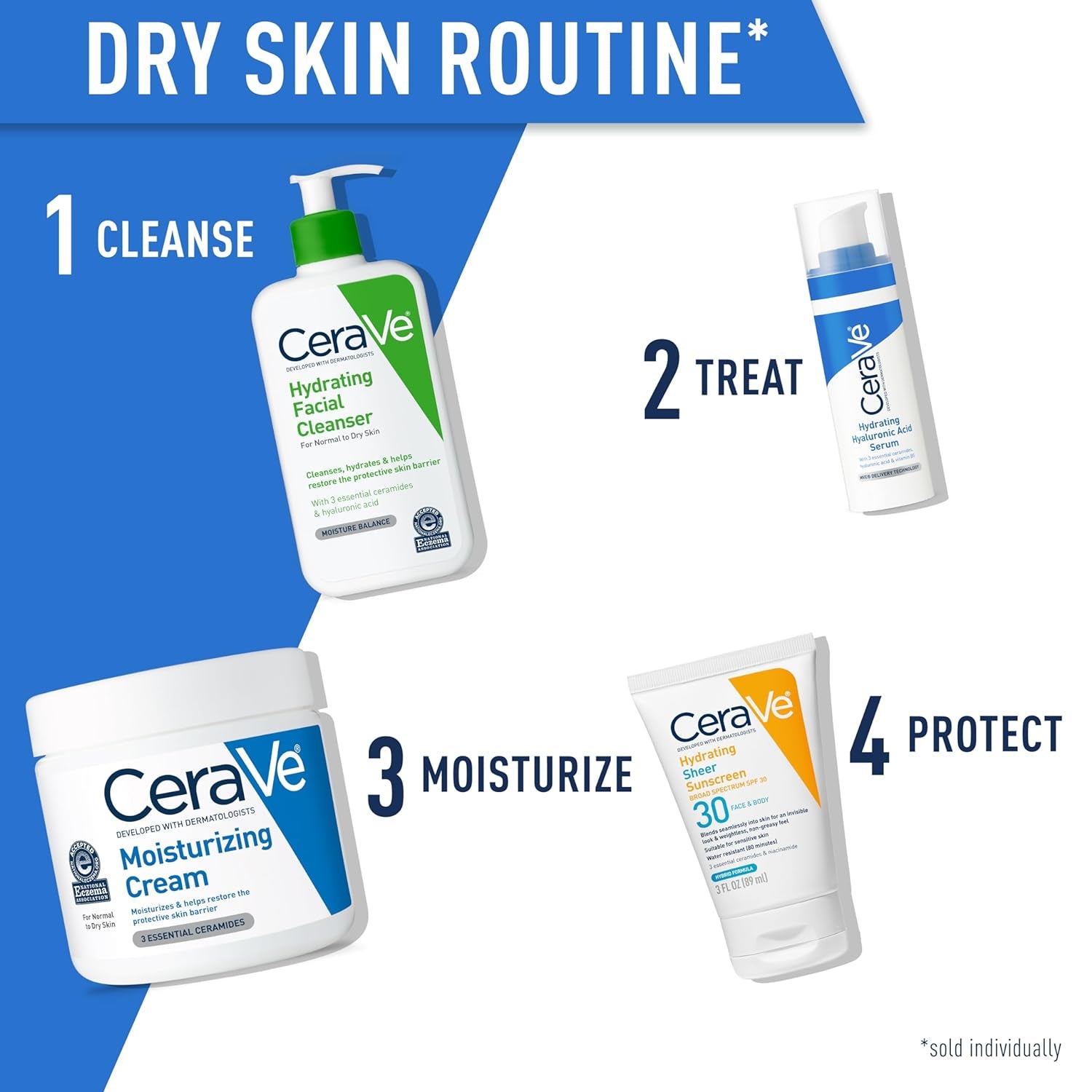 Cerave Moisturizing Cream | Hyaluronic Acid & Ceramides | Face & Body | 19 Oz