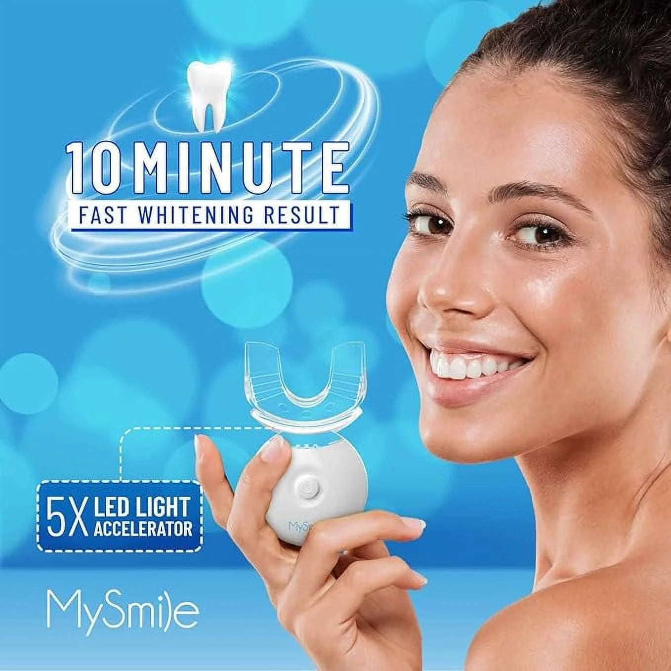 5-LED Teeth Whitening Light for Teeth Whitening Kit Accelerator with Teeth Whitening Tray Teeth Whitener, 10Min Smart Timer